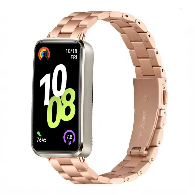 Metal Strap for Huawei Band 10 9 8 Stainless Steel Bracelet Accessories for Huawei Band 10/9/8 Smart Watch Replaceable Wristband