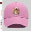 pc Golden Retriever And Floral Print Baseball Cap Cartoon Pet Dog Pattern Trucker Sun Hat Comfortable Lightweight Papa Hat D
