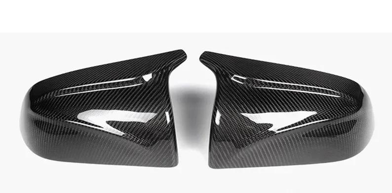 Exterior Rearview Side Mirror Housing Shell Caps Carbon Fiber Pattern Gloss Black Side Door Mirror Cover For Tesla Model 3