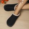 Fashion Women's Winter Thickened Lined Warm Snow Boots Indoor Comfortable Cotton Slippers Round Toe Flat Shoes for Women