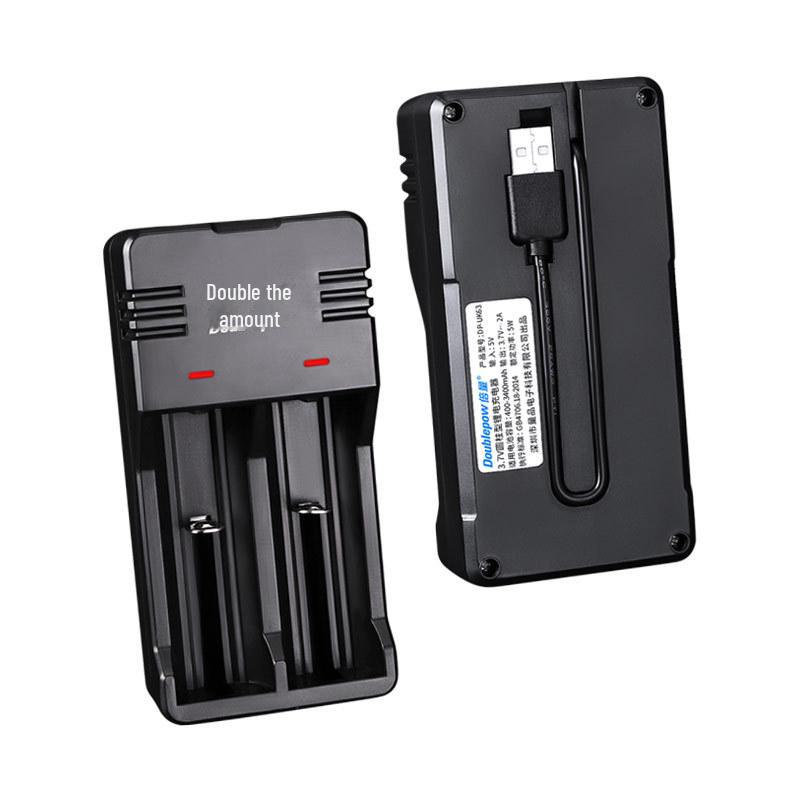 Dual Battery Charger UK63USB for 3.7V Cylindrical Lithium 18650 Batteries
