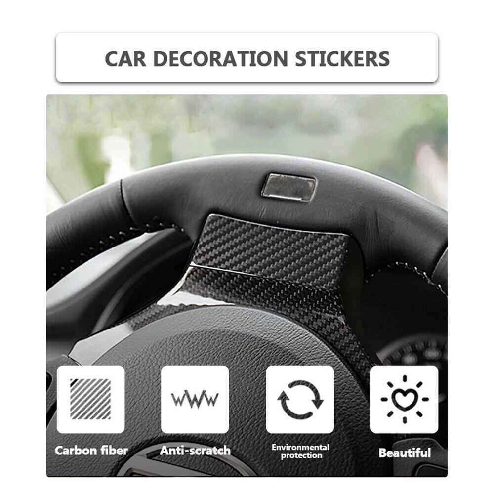 Carbon Fiber Steering Wheel Cover Trim Sticker For LEXUS IS250 300 IS350 14-18