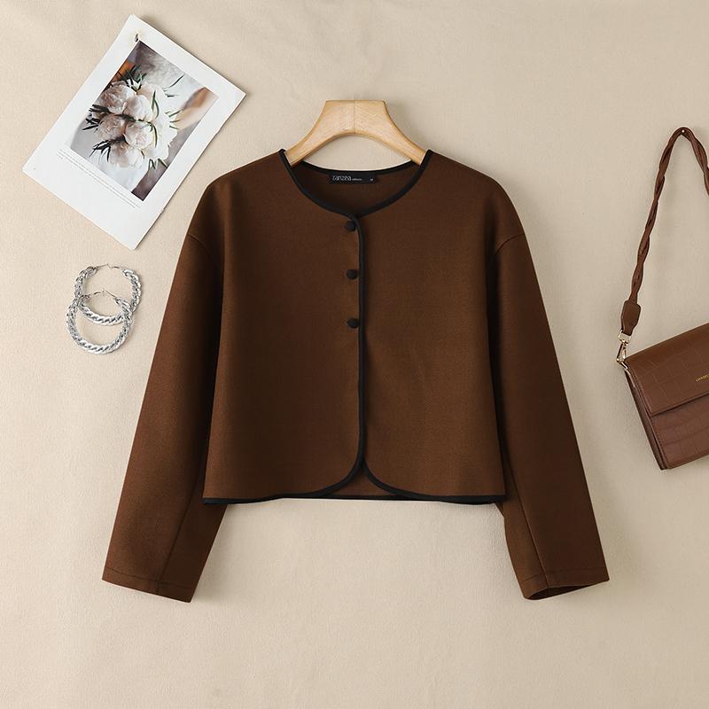 ZANZEA Damski wiosenny casualowy kardigan z długim rękawem