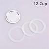 1 Set Silicone Coffee Rubber Ring Aluminum Filter Replaceable Seal Filter Screen Special Coffee Bottle Gaskets