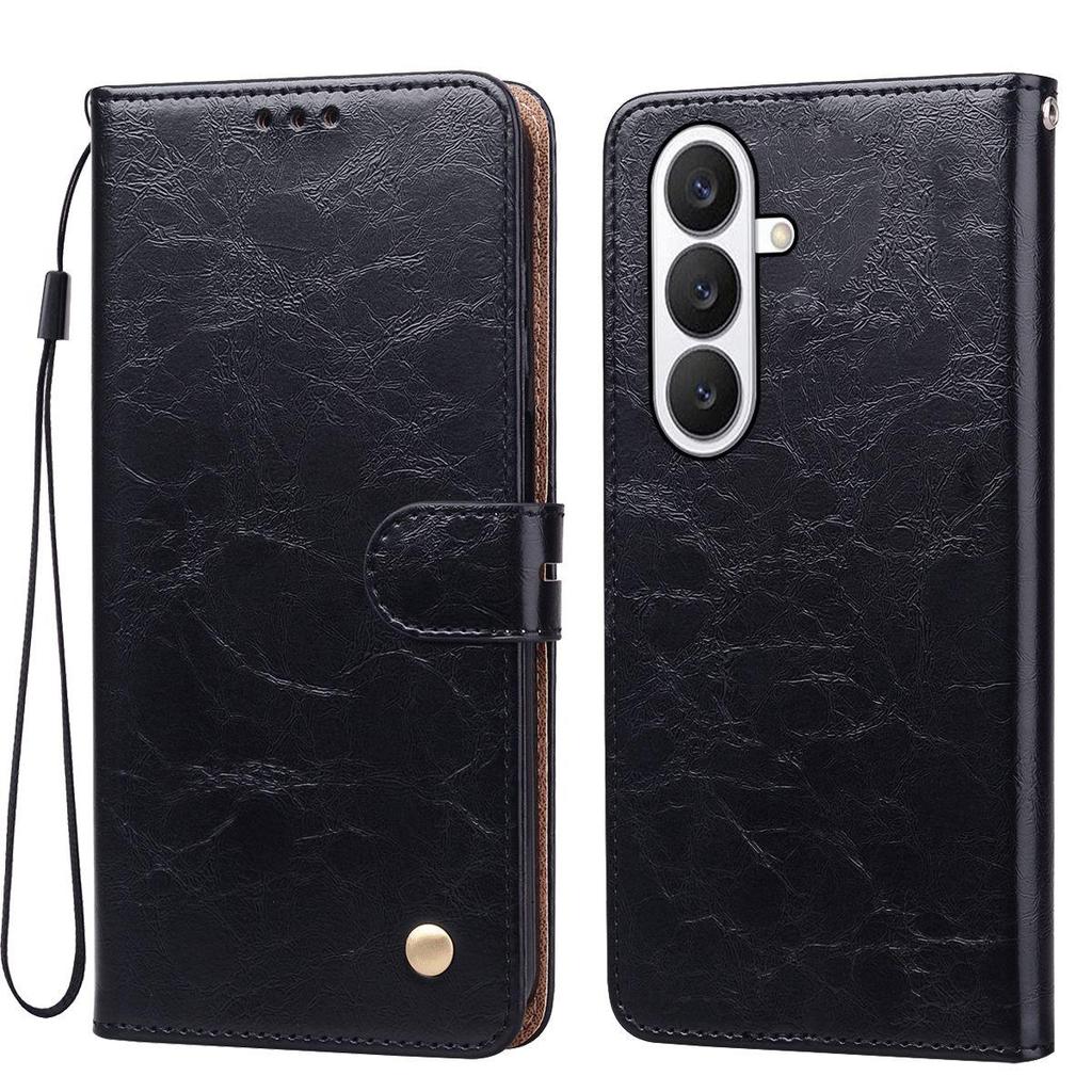 Vintage Crazy Horse Texture PU Leather Flip Wallet Phone Case for Samsung Galaxy A15 4G/5G,A14 LTE,A14,A13 5G,A05s,A04s Card Holder Kickstand Cover