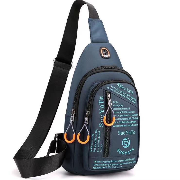 Men Chest Bag Casual Sling Bag Crossbody Backpack Waterproof Shoulder Bag Multi Pocket Travel Sports Chest Pack for Men Women
