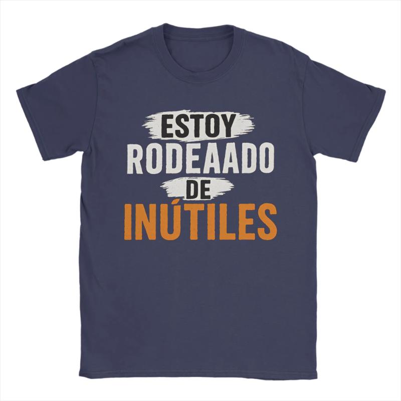 2025 Summer New Spanish humorous print T-shirt loose and casual short-sleeved cotton sportswear for both men and women 3XL