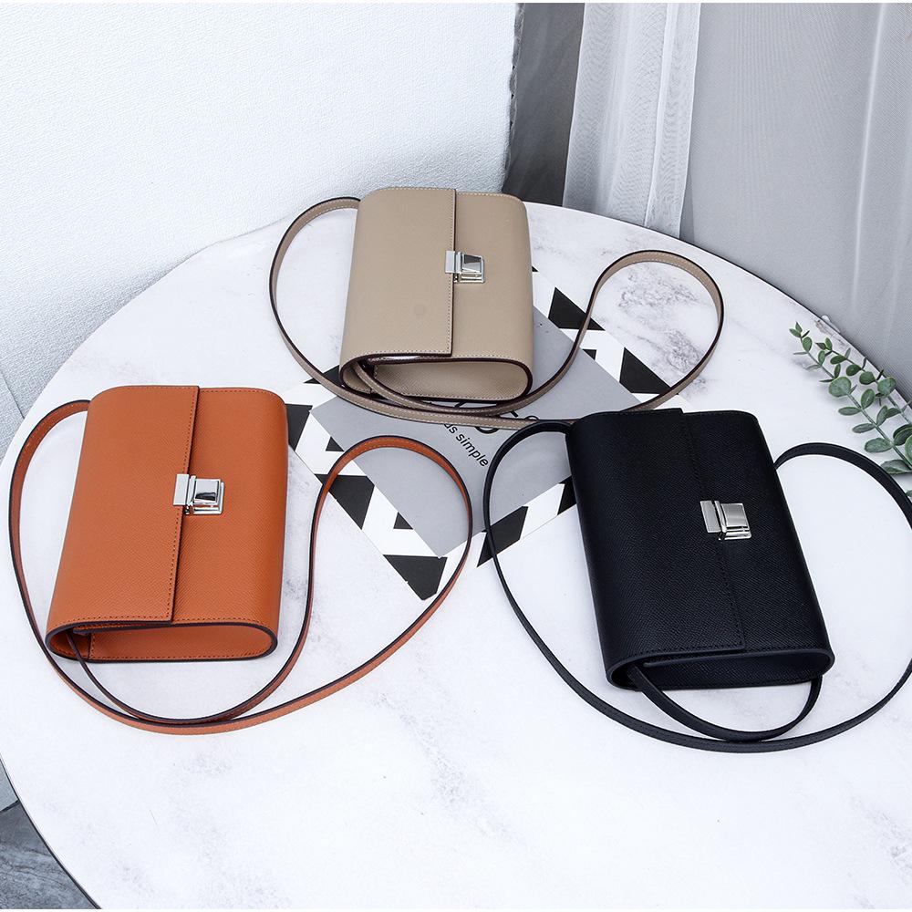 Geantă de umăr mică tip messenger din piele de vacă pentru femei, cu model palmier