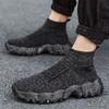 Slip-on High Top Thick Platform Mesh Upper Man Casual Sneaker Comfortable Stylish Simple Jogging Summer Sports Shoes for Men