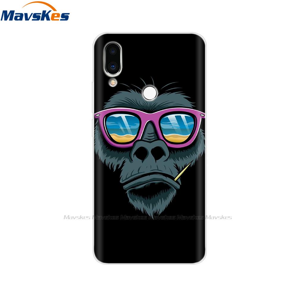 Soft TPU Case for Meizu Note 9 Cat Animal Flower Printed Protective Silicone Covers Phone Shells Bags Bumper for Meizu Note9