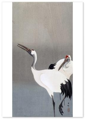 Poster by Ohara Koson, "Red-crowned Crane (Japanese Painting)," A3 Size [Made In Japan] [Interior Wallpaper] Painting Art Wallpaper Poster