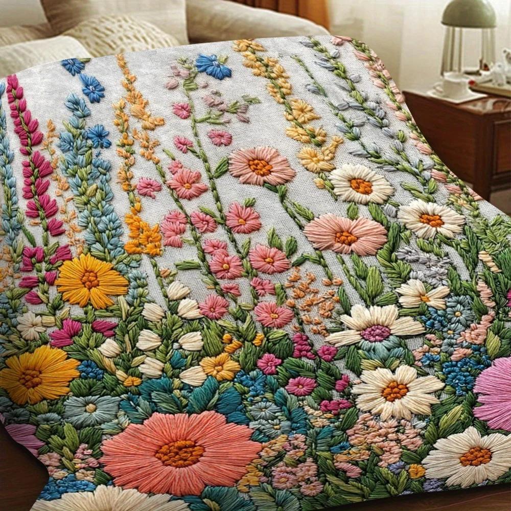 Umenstrukturmuster – Weiche Und Warme Vier-Jahreszeiten-Flanell-Überwurfdecke Zum Nickerchen, Camping, Reisen, Zuhause