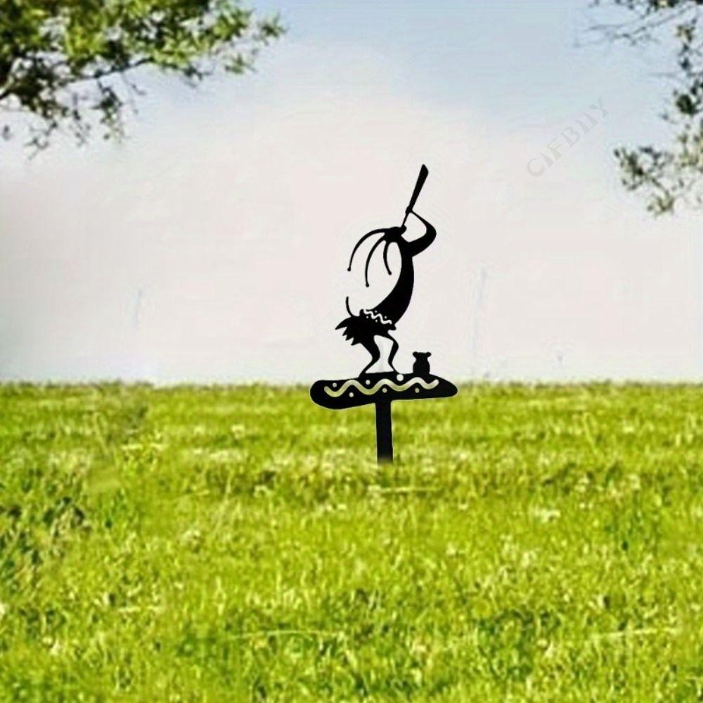 Metal Garden Statue Decor Outdoor Sculpture Ornament