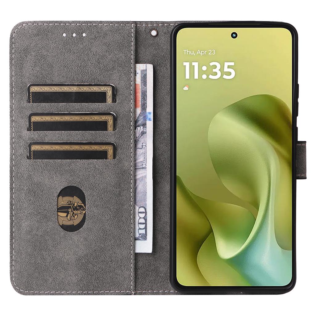 For Motorola Moto G86 Power 5G Case Wallet RFID Blocking PU Leather Phone Cover Stand with Strap