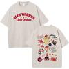 Singer Alex Warren 2026 Tour Print Tees Unisex Unisex Hiphop Tshirt Summer Cotton Loose Casual Vintage Washed Tshirts Streetwear