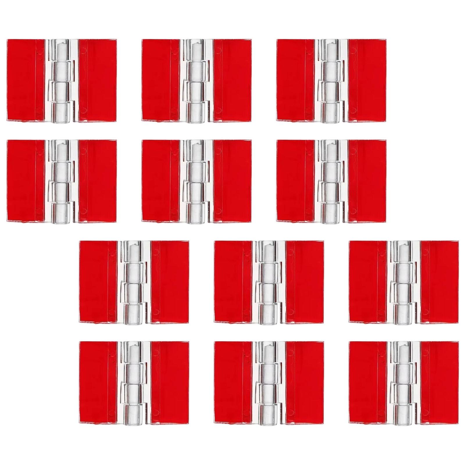 

Pack of 12 Small Hinges with Strong Adhesive 5 Size Available Strong Plastic Suitable for Various DIY Applications 25 by 35mm