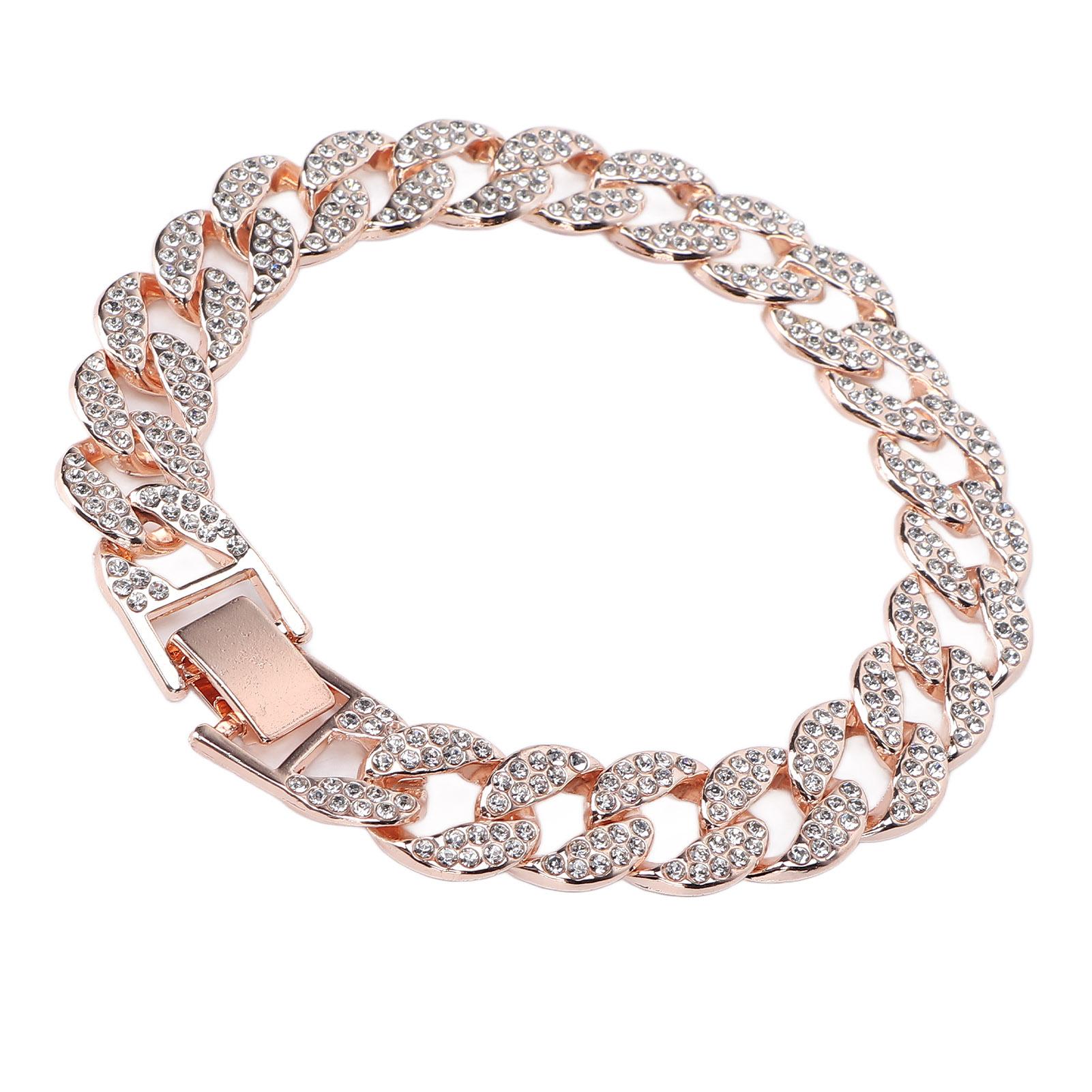 

10 Inch Cuban Link Chain Fashion Lasting Color Retention Brick Hip Hop Bracelet