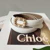 New Women'S Pearl Inlaid Buckle High-End Matching Fashion Decoration Dress Belt Sweater Versatile Genuine Leather Women'S Belt