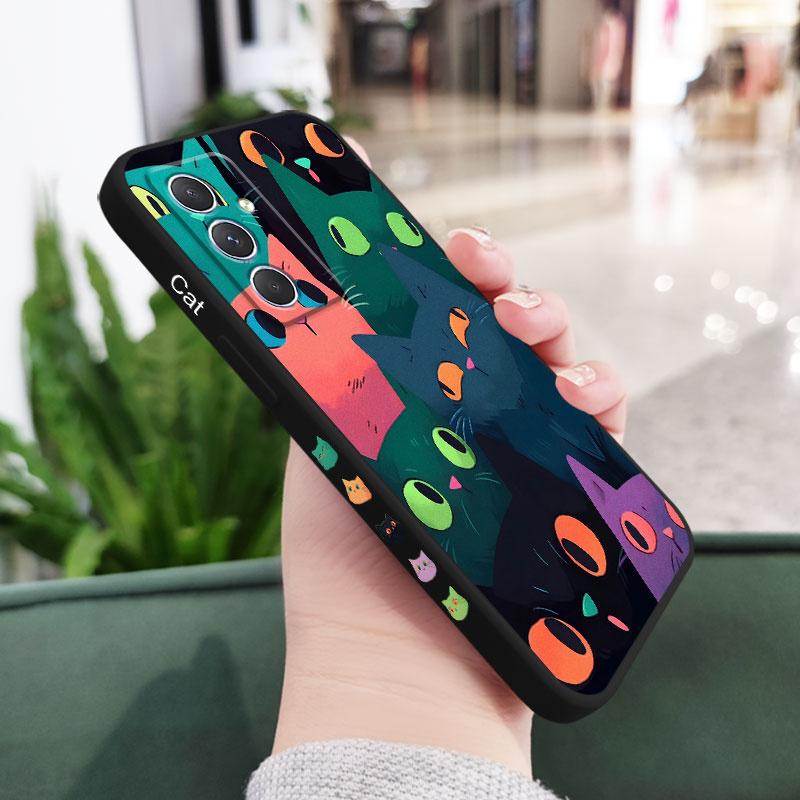 

Colorful Cat Case For Samsung Galaxy A54 A34 A24 A56 A36 A26 A14 A55 A35 A25 A16 A15 A06 A05 A05S A04 A04S A04E 4G 5G Cover Samsung A35 5G