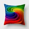Colorful Rainbow Soft Cushion Cover Decorative Sofa Pillow Cover Home Pillowcase Cushion Cover X