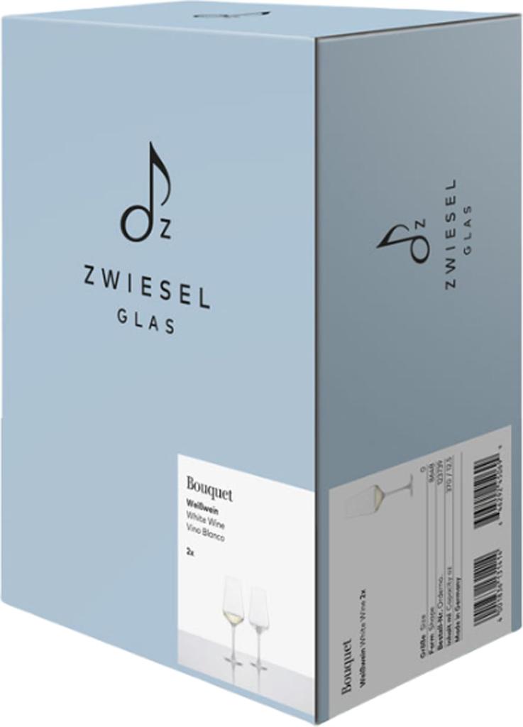 Zwiesel Glass (ZWIESEL GLAS) Break-Resistant Bouquet Wine Glasses, Suitable for Red and White Wines, Pair of 2, Machine-Made (m123739)