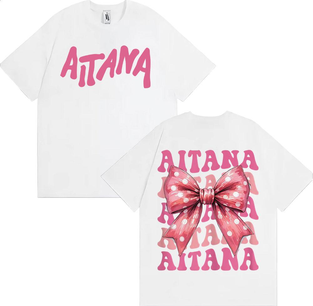 Sängerin Aitana Cuarto Azul Schmetterling Grafik T-Shirt Herren Damen Harajuku Ästhetik Streetwear T-Shirts Baumwolle Lässig Locker T-Shirt