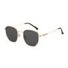 2025 Retro Polygon Metal Sunglasses Fashion UV400 Shades with Gold Frame for Outdoor Use Model 77600