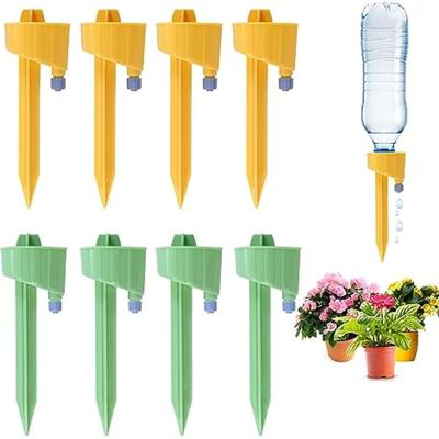 4pcs/set Updated Design Self Watering Spikes, Auto Plant Watering Devices with Adjustable Drip Valve