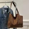 Solid Color Shoulder Bag Retro Winter Lazy Style Large Capacity Bag Crossbody
