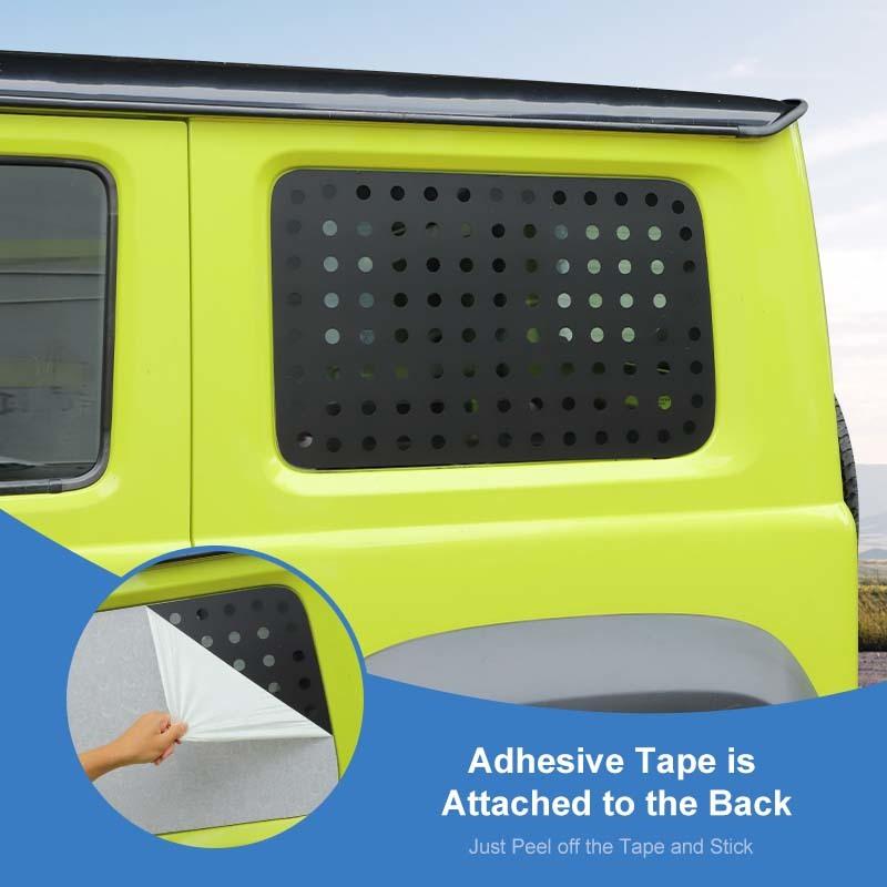 Car Rear Trunk Side Window Glass Decoration Cover Trim Stickers For Suzuki Jimny 2019 Up PVC Car Accessories