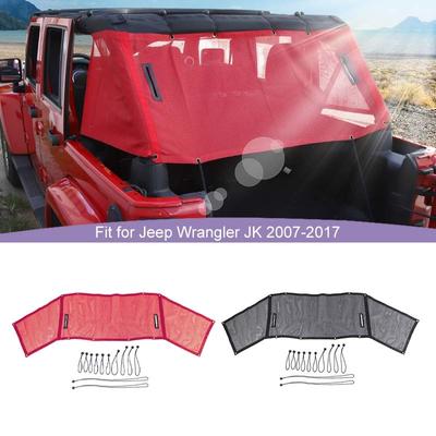 Araba Arka Bagaj Güneşliği Örgü Güneş Kremi Örtüsü Jeep Wrangler JK 4 Kapılı Versiyon Dış Aksesuarlar, UV Koruması