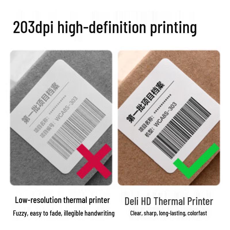 Deli GE330 80mm Thermal Label Printer CN Plug (adapter Included)