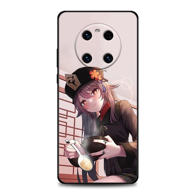 Genshin Impact Hu Tao Anime Phone Case For Huawei Mate 10 20 40 40Rs Y6 Y7 Y7a Y8s Y8p Y9a Enjoy 20e 2019 5G Lite Pro Plus Cover
