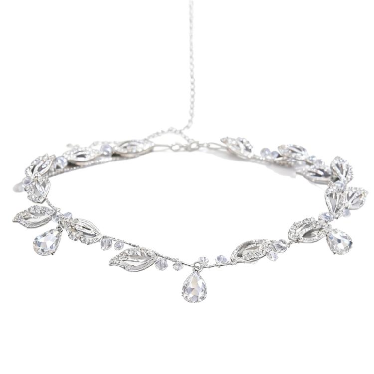 

Delicate Beaded Hair Garland Offering Comfortable Wear Sparkling Rhinestones Headpiece Suitable for Casual or Formal Use 1