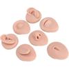 Soft Silicone Flexible Model Body Part Displays Set, Silicone Tongue Mouth Navel Ear Model for Piercing Practice and Jewelry Display Acupuncture