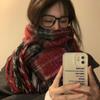 Scarf Winter Women's High End New Plaid Couple Warm and Thickened Long Shawl Integrated Neck Scarf Trendy