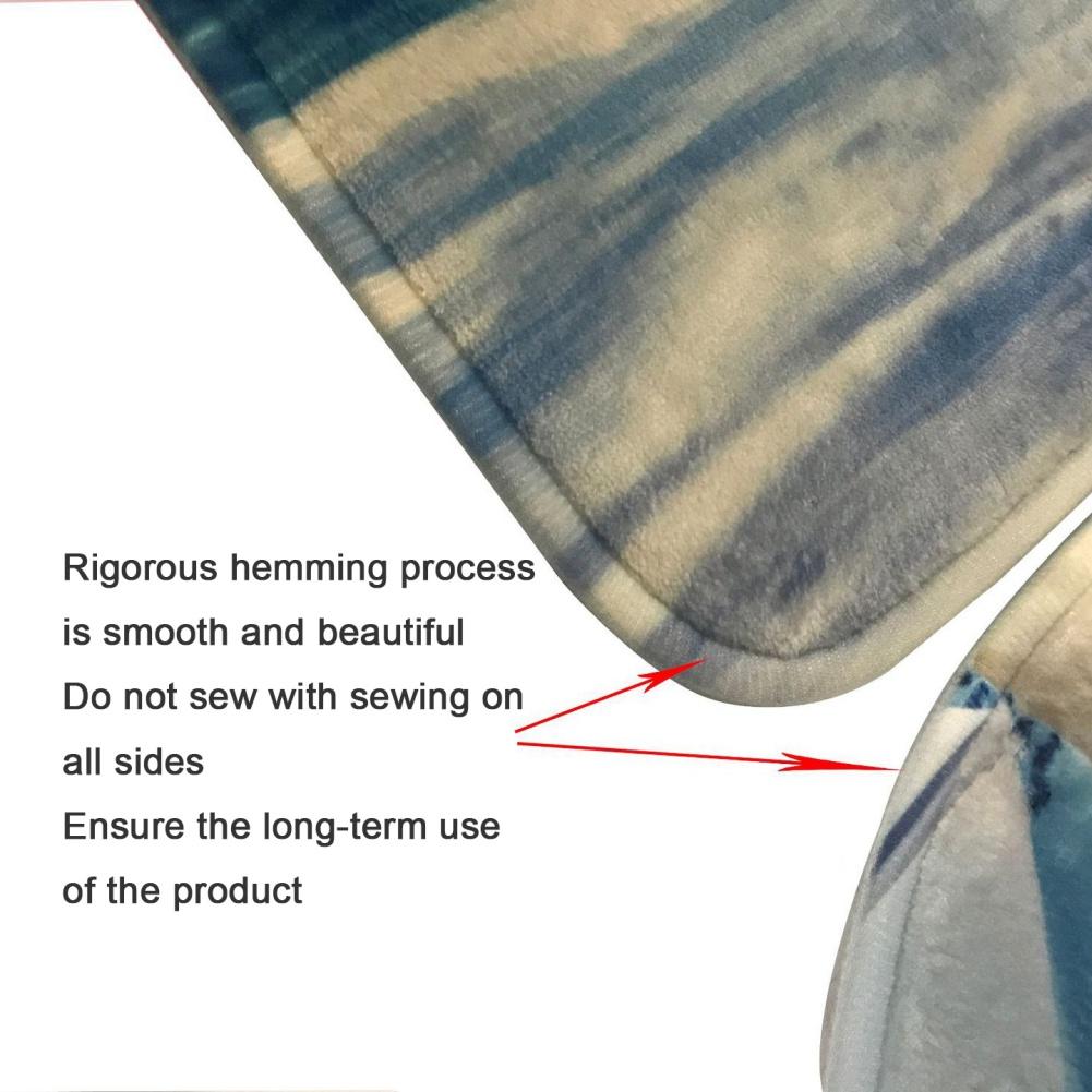 Buy 40*60cm Rug Pads Flannel Mat 3D Print Beach Starfish Carpet Sponge ...