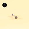 G23 Titanium CZ Zircon Ear Piercing Studs: Threaded, Fashionable Cochlea Jewelry Earrings