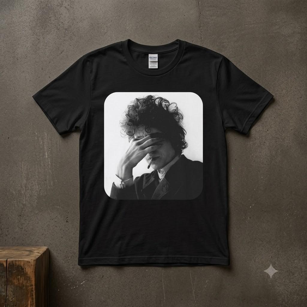 Bob Dylan Portrait T-Shirt: Folk Rock Music Fan Gift Tee
