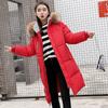 Abbigliamento alla Moda Cappuccio con Pelliccia Zip Lungo Stile Donna Caldo Piumino Cappotto Invernale Parka Cappotto