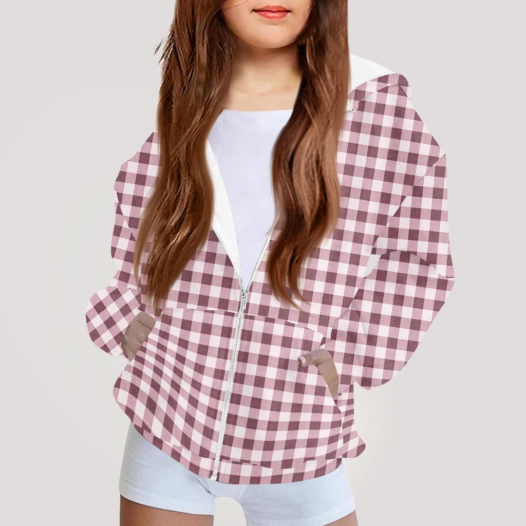 Moda dziecięca Bluza z kapturem z nadrukiem z długim rękawem Dziewczęca kurtka hoodie
