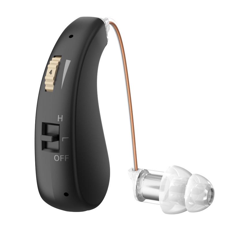 Wireless Hearing Aid with Ear-Hook for Seniors - Single Ear Sound Amplifier