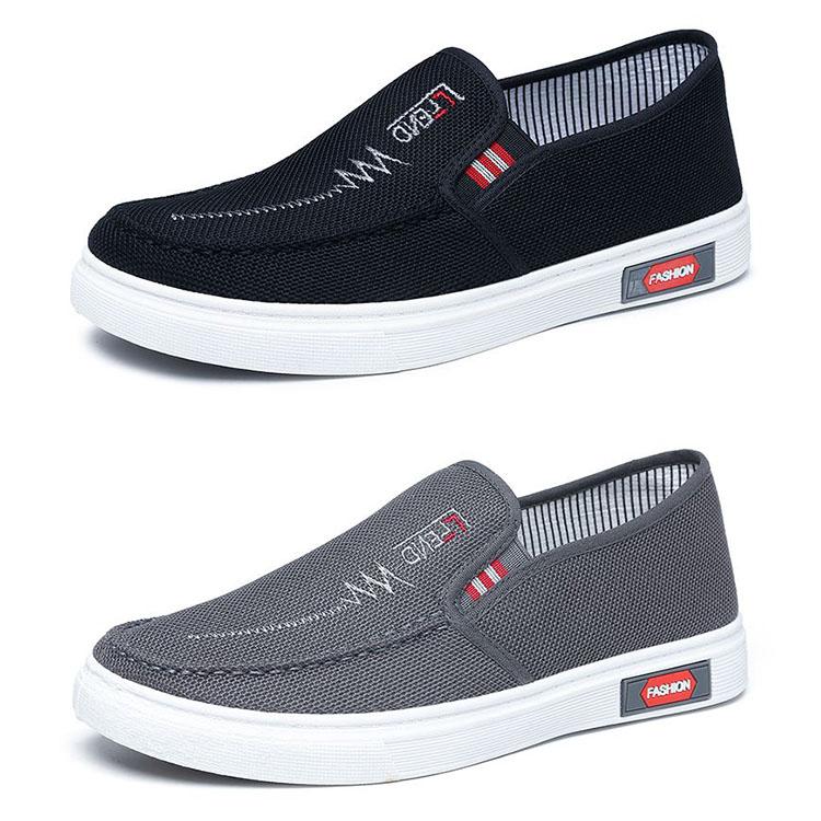 Anti-slip Wear-resistant Beef Tendon Sole Skate Shoes Men's Old Beijing Cloth Shoes Light Breathable Canvas Shoes Comfortable Soft Work Shoes