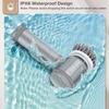 Electric Cleaning Brush Handheld Usb Rechargeable Ipx6 Waterproof 6 Replaceable Heads For Kitchen Bathroom Shoe Tile Cleaning