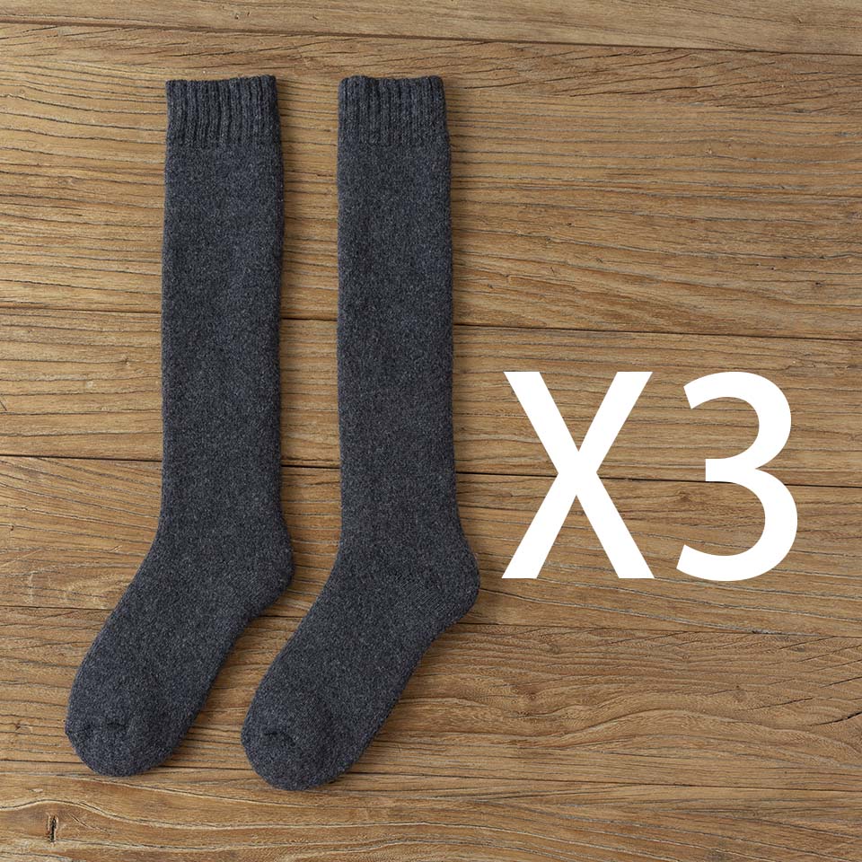 Winter Damen Merinowolle Kniehoch Lange Socken Dick Warm Harajuku Retro Kompression Weiblich Kaschmir Strümpfe