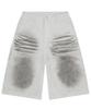 XTONZ Xp287 Dirty Washed Bermuda Cotton Pants (White)