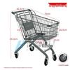 European Herringbone Shopping Cart for Supermarkets and Warehouses
