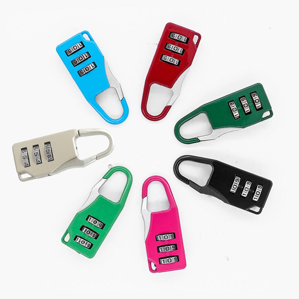 Mini Padlock Small Locks with 3 Digits Keyless Combination Security Lock for Diary Backpack Luggage Suitcase Zipper