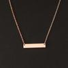 Engraving Personalized Square Bar Custom Necklace Stainless Steel Pendant Necklace Gold 3 Colors Women/Men Custom Gift