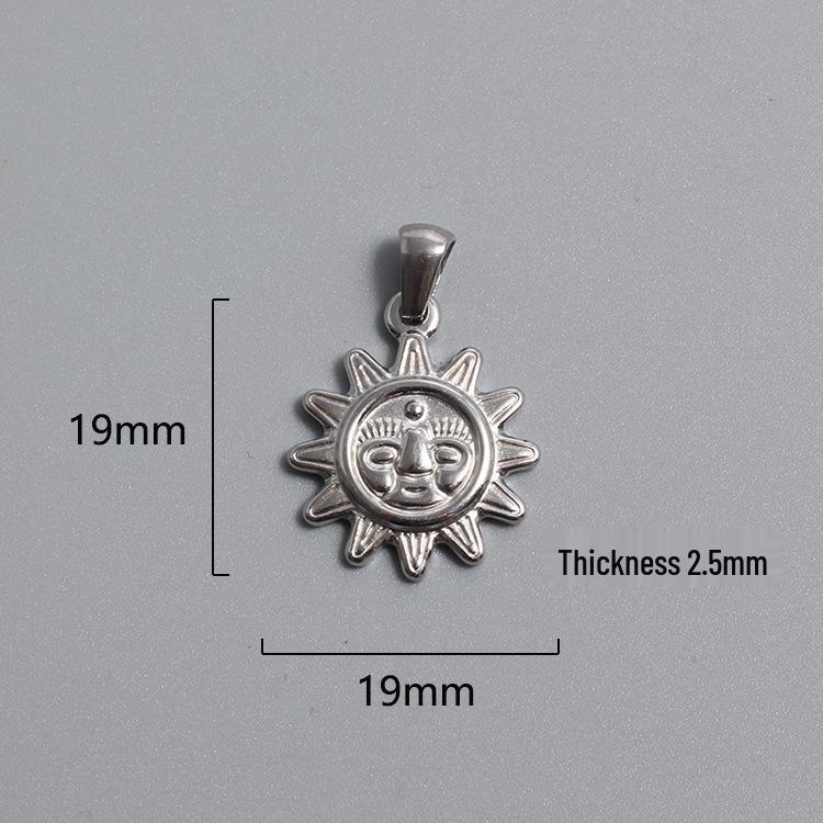 Retro Titanium Steel Cross Necklace Pendant - Stainless Steel DIY Jewelry Accessory, Fade-Resistant